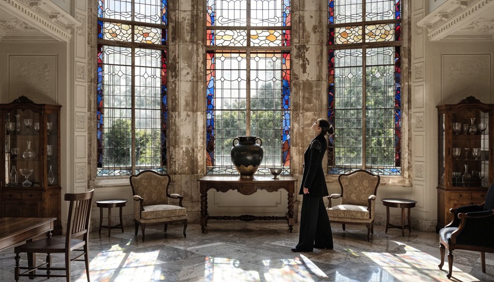 luxury homes with stained glass